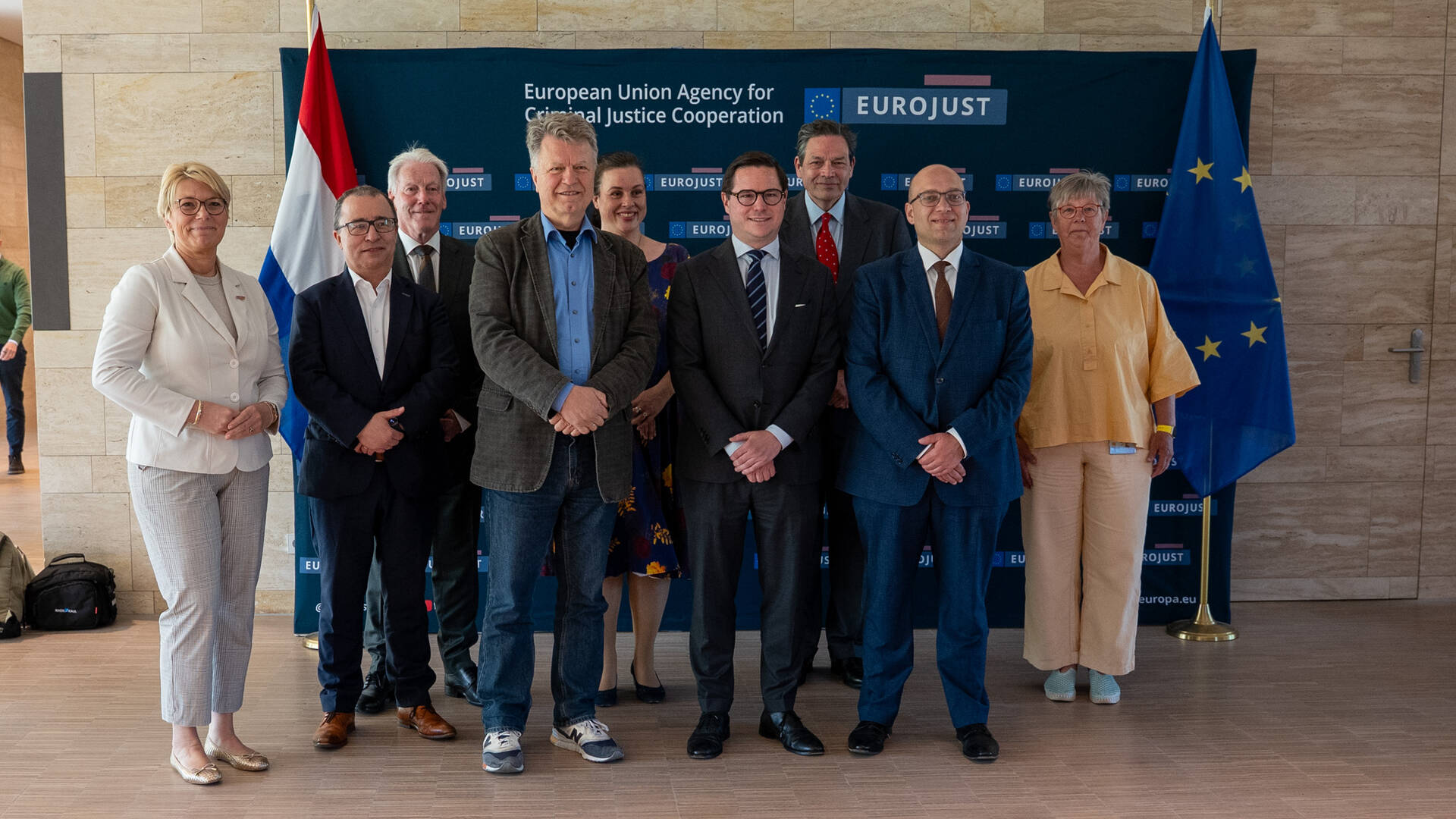 President Michael Smid van Eurojust met Eerste Kamerleden