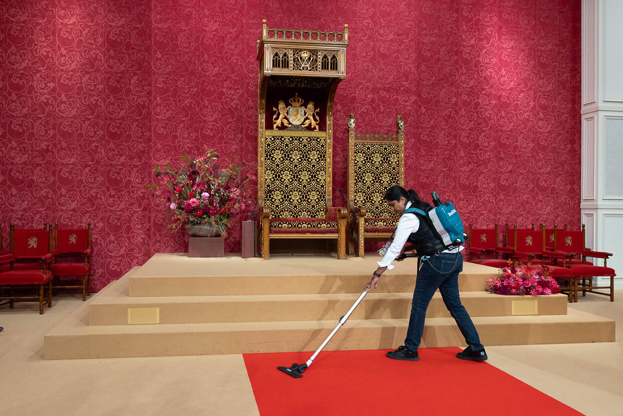 Vooraf werd er nog even gestofzuigd